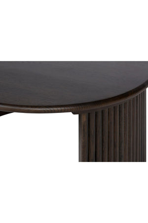 Oak Fluted Base Coffee Table | Novi Living Penny | Oroa.com