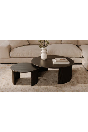 Oak Fluted Base Coffee Table | Novi Living Penny | Oroa.com