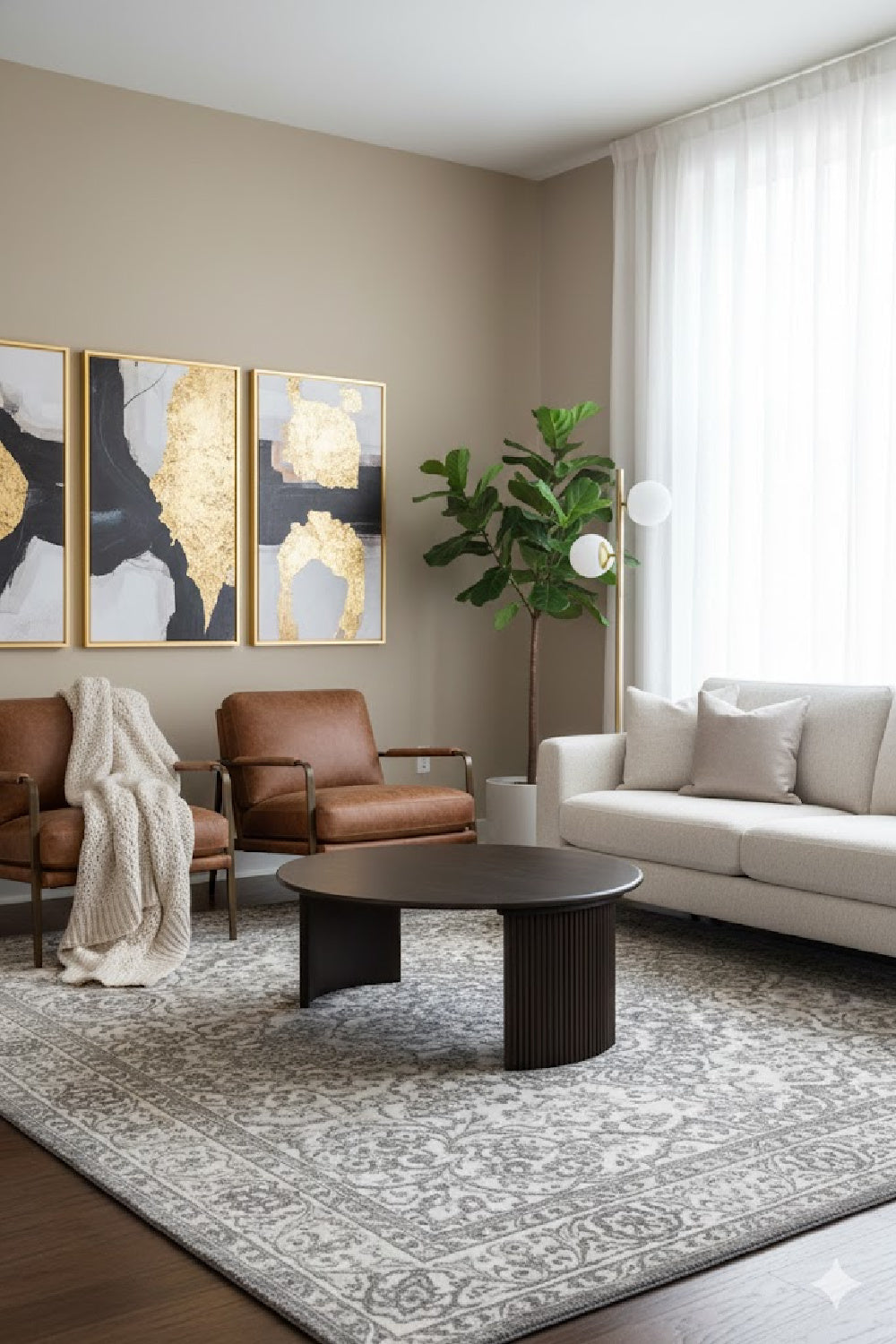 Oak Fluted Base Coffee Table | Novi Living Penny | Oroa.com