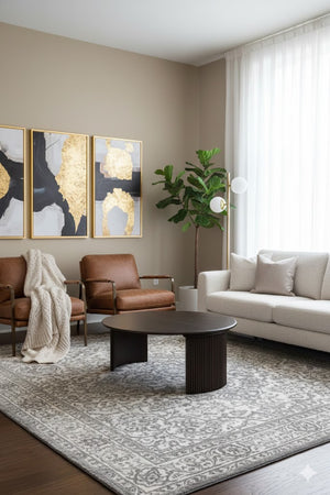 Oak Fluted Base Coffee Table | Novi Living Penny | Oroa.com