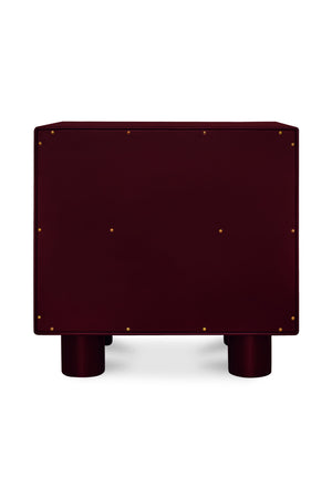   Modern European furniture - Red Wooden 1-Drawer Nightstand - www.oroa.com | Oroa.com