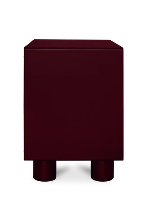   Modern European furniture - Red Wooden 1-Drawer Nightstand - www.oroa.com | Oroa.com