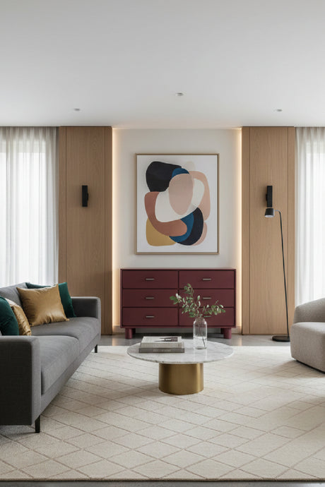   Modern European furniture - Red Wooden 6-Drawer Dresser - www.oroa.com | Oroa.com