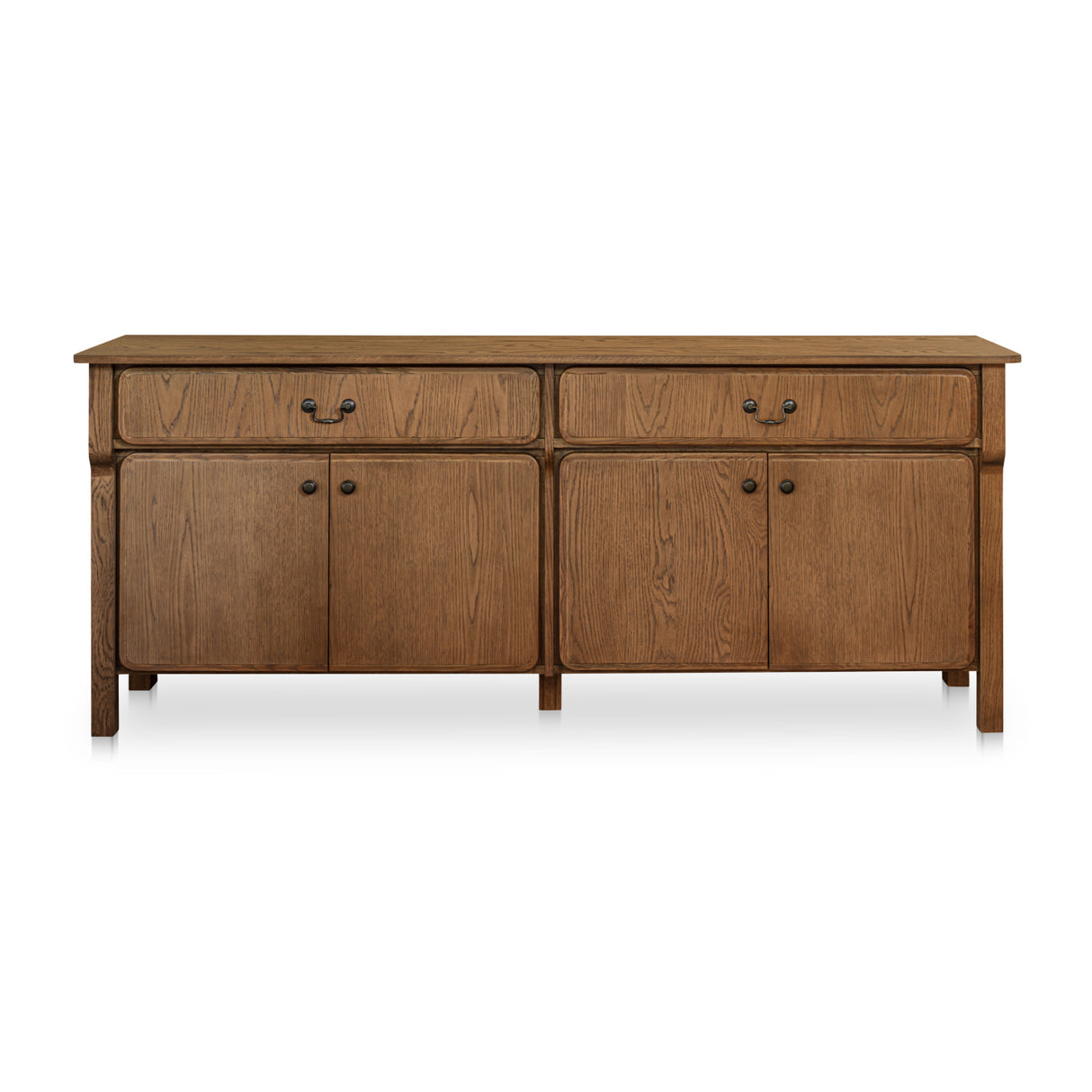 Modern European furniture - Brown Oak 2-Drawer 4-Door Sideboard - www.oroa.com