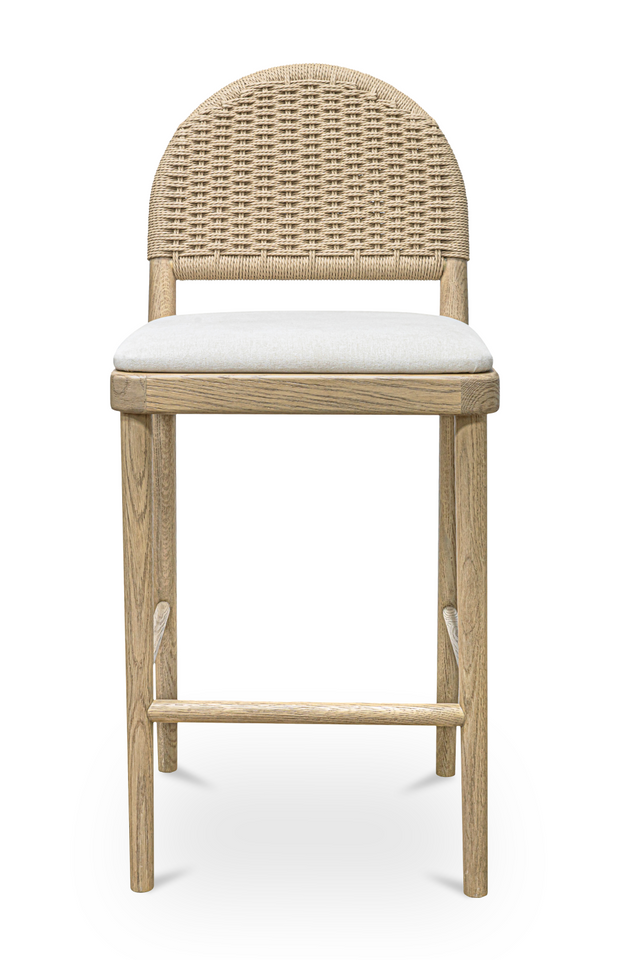 Handwoven Back Counter Stool | Novi Living Claire | Oroa.com