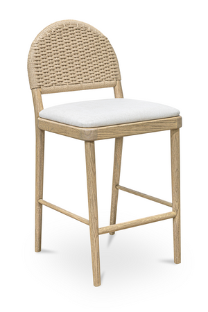 Handwoven Back Counter Stool | Novi Living Claire | Oroa.com