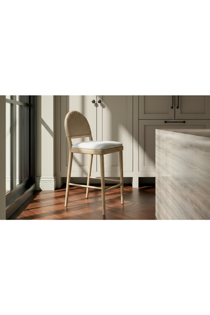 Handwoven Back Counter Stool | Novi Living Claire | Oroa.com