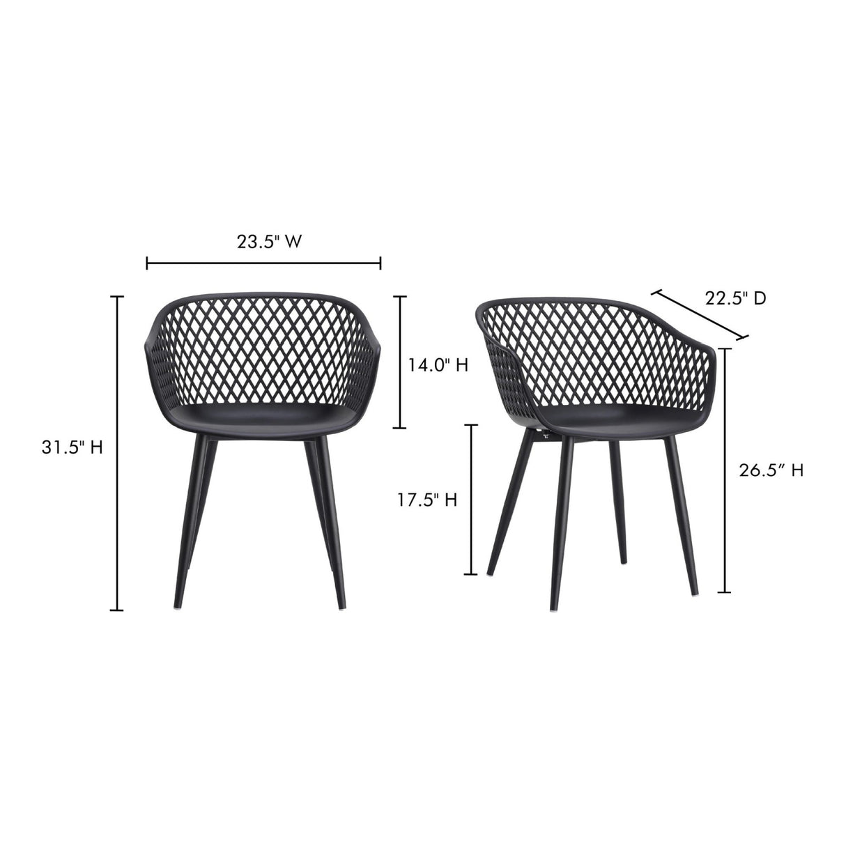 Modern European furniture - Molded Indoor/Outdoor Dining Chairs (2) - www.oroa.com