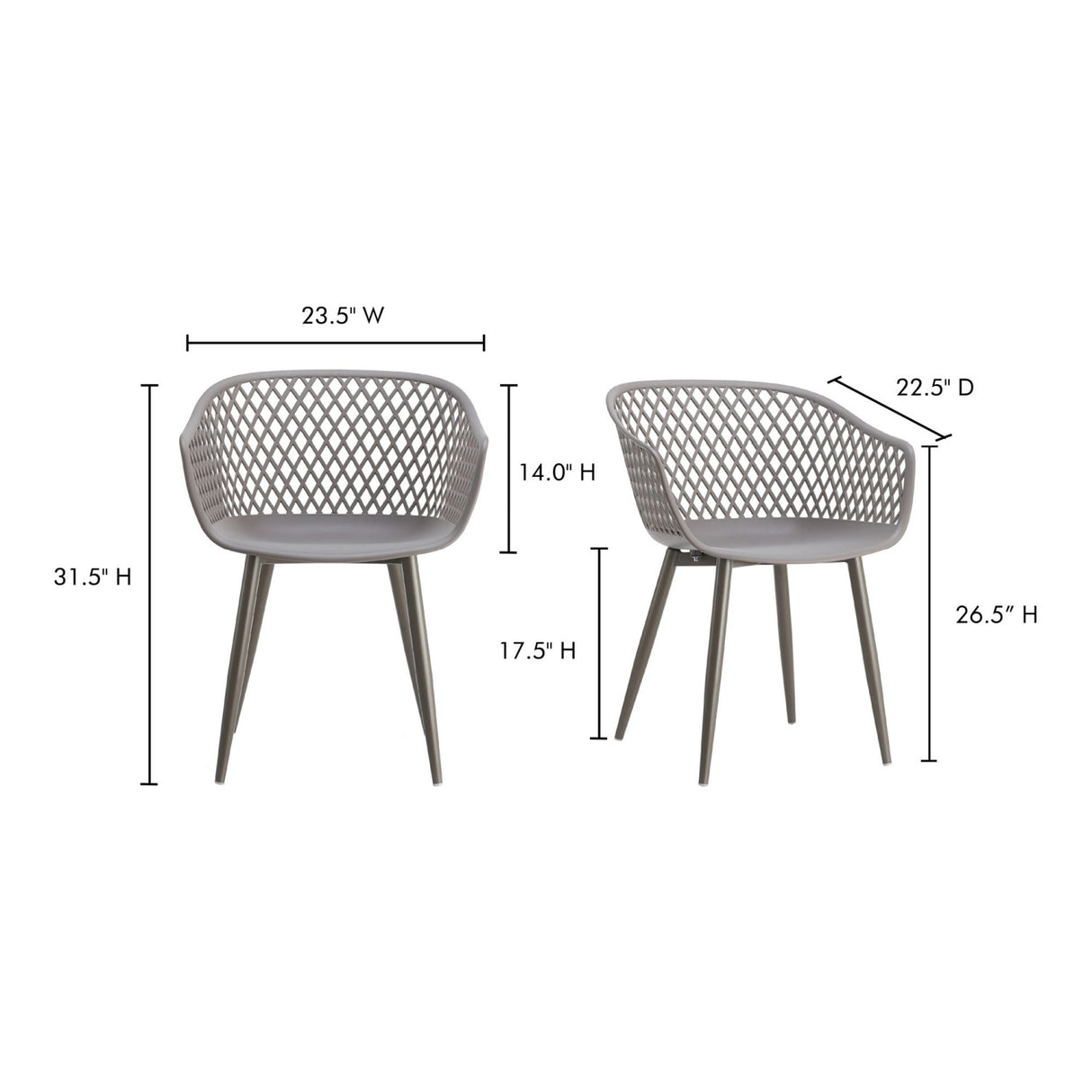 Modern European furniture - Molded Indoor/Outdoor Dining Chairs (2) - www.oroa.com