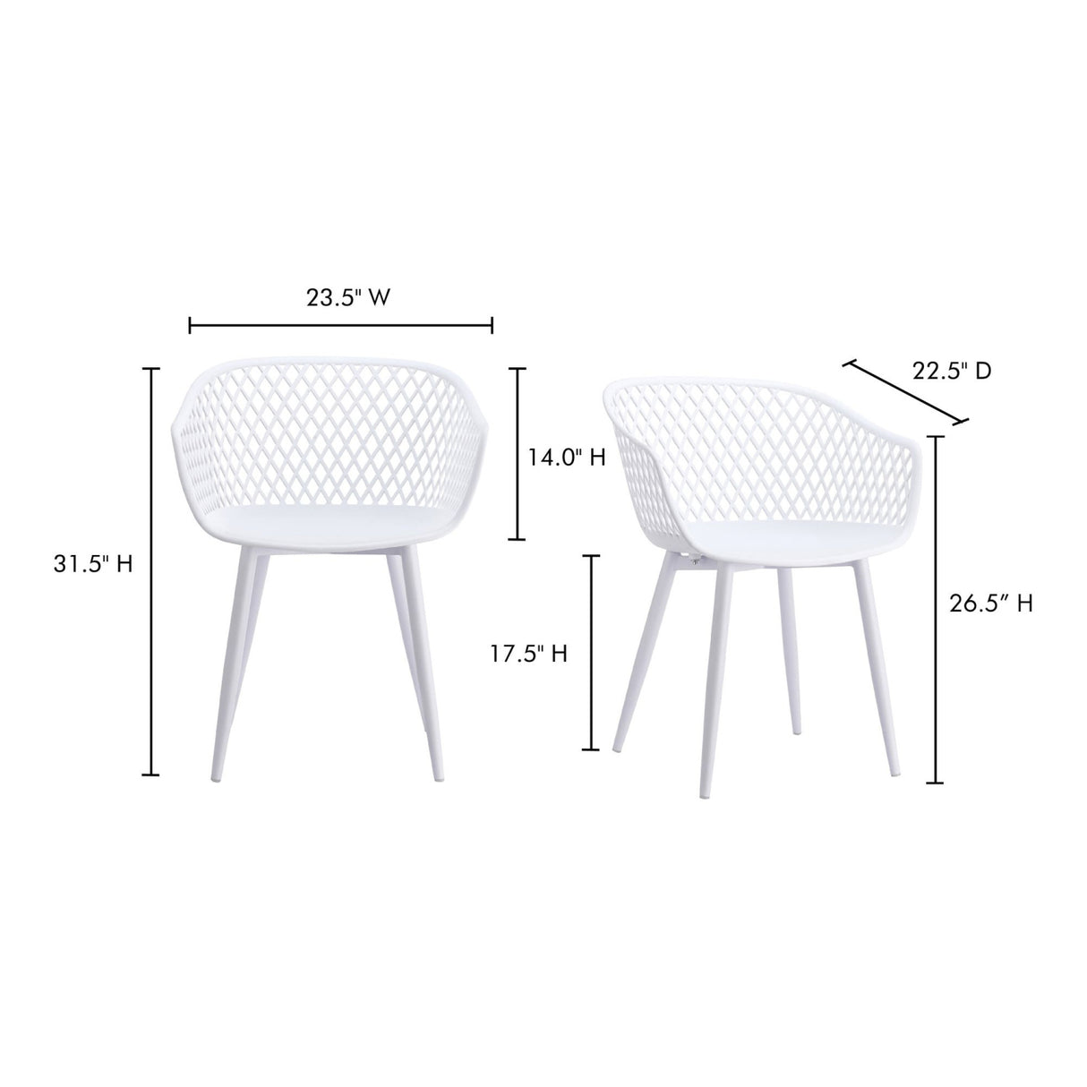 Modern European furniture - Molded Indoor/Outdoor Dining Chairs (2) - www.oroa.com