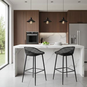 Modern European furniture - Molded Indoor/Outdoor Bar Stools (2) - www.oroa.com