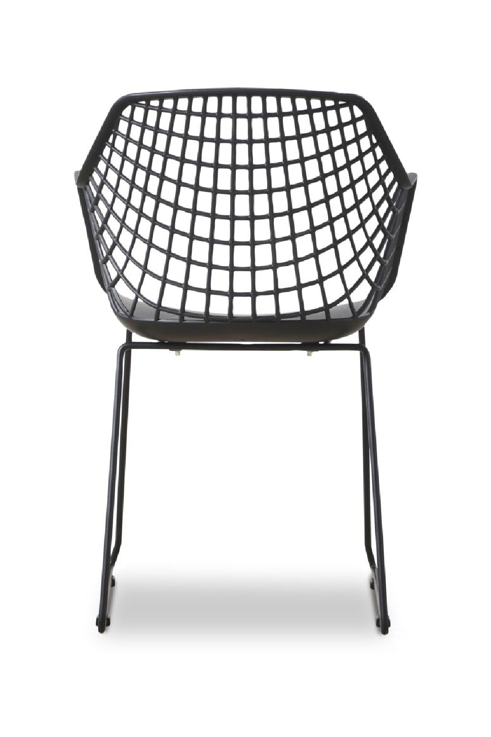 Modern European furniture - Black Perforated Indoor/Outdoor Dining Chairs (2) - www.oroa.com
