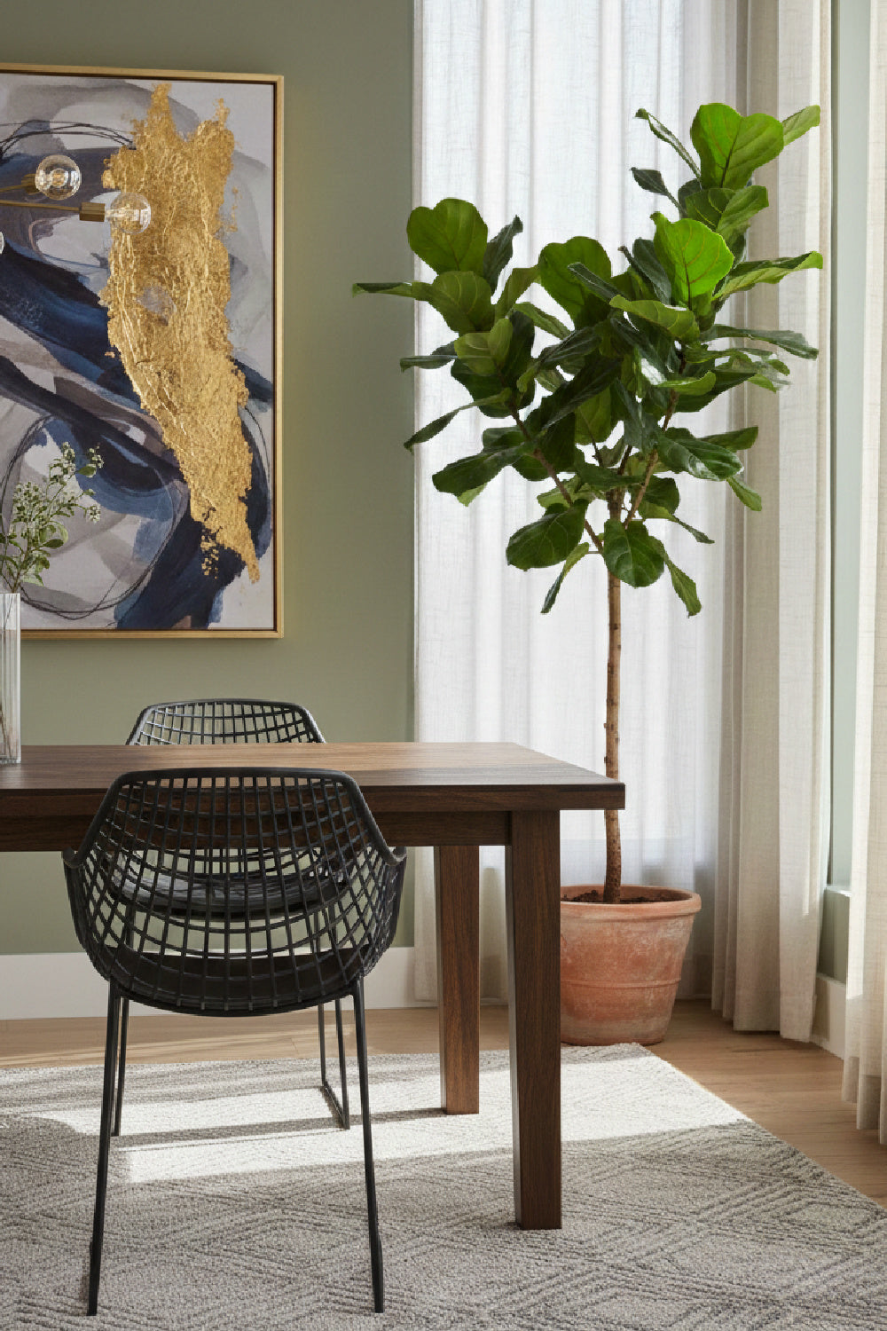 Modern European furniture - Black Perforated Indoor/Outdoor Dining Chairs (2) - www.oroa.com