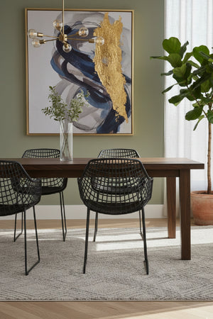 Modern European furniture - Black Perforated Indoor/Outdoor Dining Chairs (2) - www.oroa.com