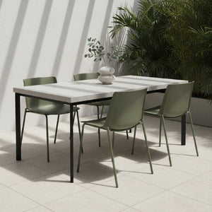   Modern European furniture - Green Outdoor Dining Chairs (2) - www.oroa.com | Oroa.com