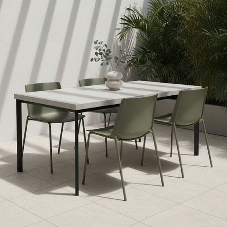 Modern European furniture - Green Outdoor Dining Chairs (2) - www.oroa.com