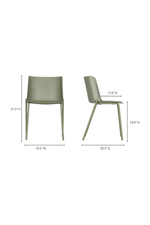   Modern European furniture - Green Outdoor Dining Chairs (2) - www.oroa.com | Oroa.com