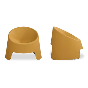   Yellow Round Outdoor Accent Chairs (2) | Oroa.com