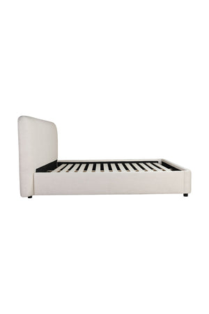 Modern European furniture - White Linen Queen Bed - www.oroa.com