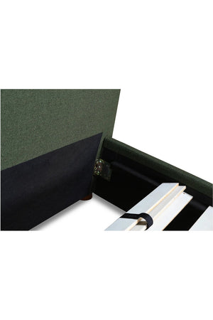   Modern European furniture - Green Linen Blend King Bed - www.oroa.com | Oroa.com