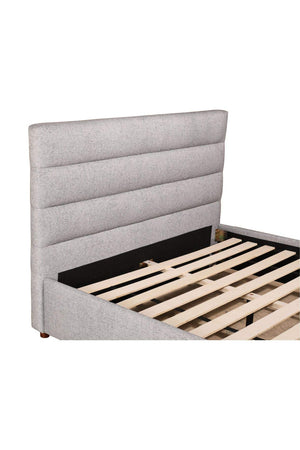 Tufted Gray King Bed | Novi Living Takio | Oroa.com