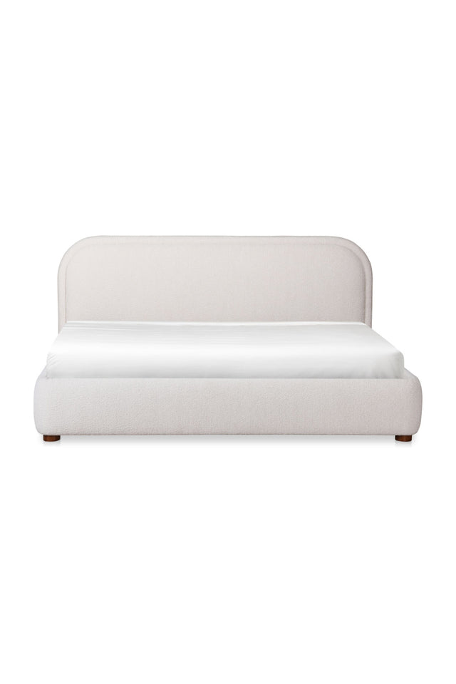 Modern European furniture - Beige Velvet Queen Bed - www.oroa.com