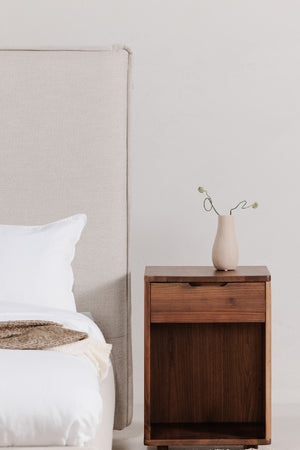 Beige Linen Blend Bed | Novi Living Luzon | Oroa.com