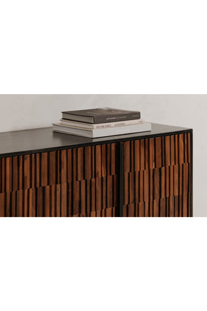   Modern European furniture - Reeded Wood 4-Door Sideboard - www.oroa.com | Oroa.com