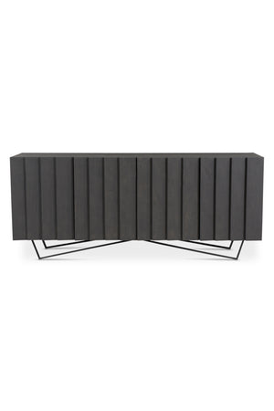 Modern European furniture - Dark Mango Wood 4-Door Sideboard - www.oroa.com