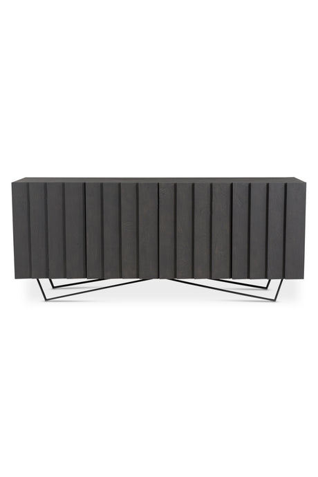 Modern European furniture - Dark Mango Wood 4-Door Sideboard - www.oroa.com