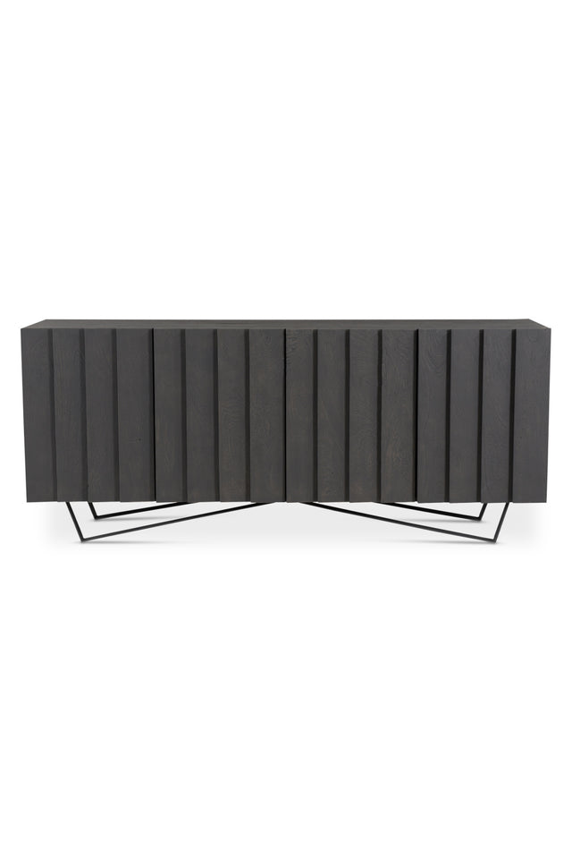 Modern European furniture - Dark Mango Wood 4-Door Sideboard - www.oroa.com