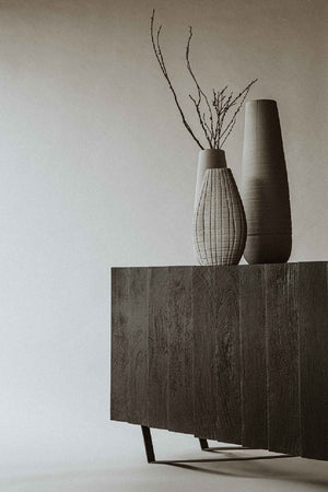 Modern European furniture - Dark Mango Wood 4-Door Sideboard - www.oroa.com