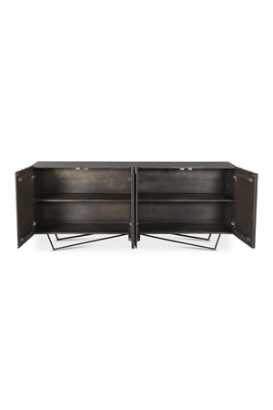 Modern European furniture - Dark Mango Wood 4-Door Sideboard - www.oroa.com