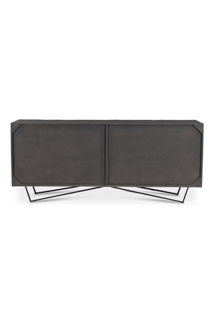 Modern European furniture - Dark Mango Wood 4-Door Sideboard - www.oroa.com