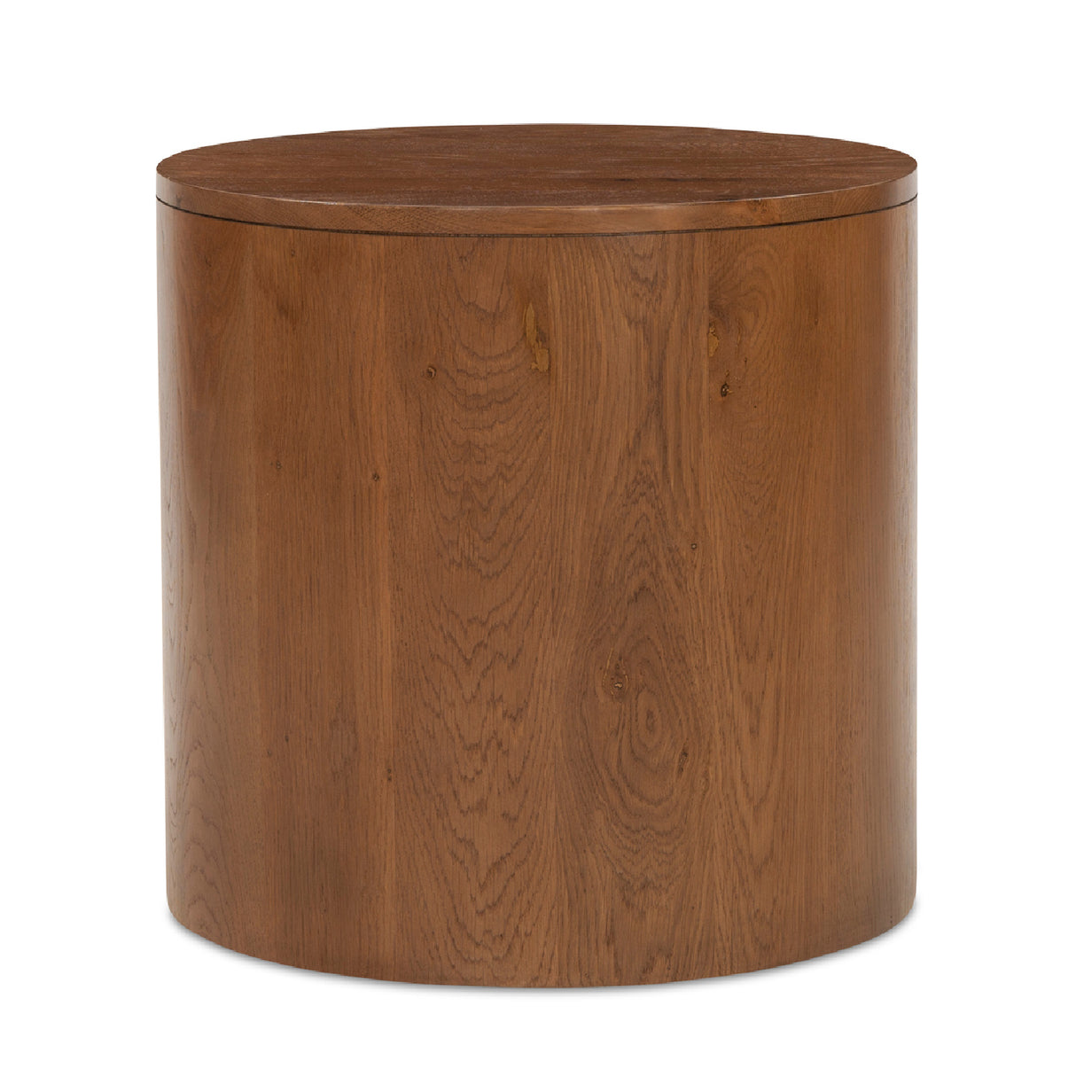 Modern European furniture - Oak Round 1-Drawer Nightstand - www.oroa.com