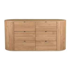 Modern European furniture - Natural Oak 6-Drawer Dresser - www.oroa.com