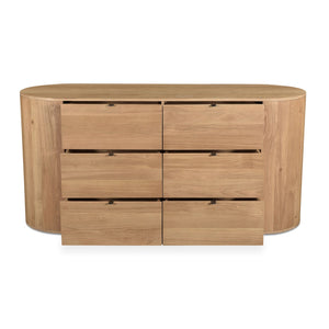Modern European furniture - Natural Oak 6-Drawer Dresser - www.oroa.com