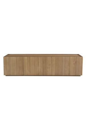 Modern European furniture - Natural Oak 4-Door Media Cabinet - www.oroa.com