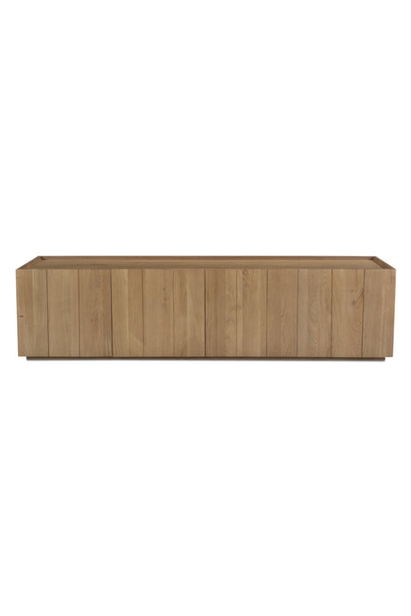 Modern European furniture - Natural Oak 4-Door Media Cabinet - www.oroa.com