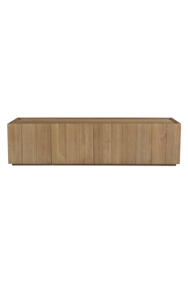 Modern European furniture - Natural Oak 4-Door Media Cabinet - www.oroa.com