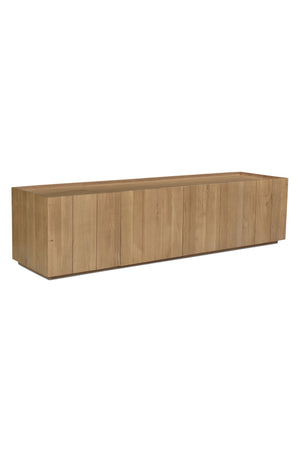 Modern European furniture - Natural Oak 4-Door Media Cabinet - www.oroa.com