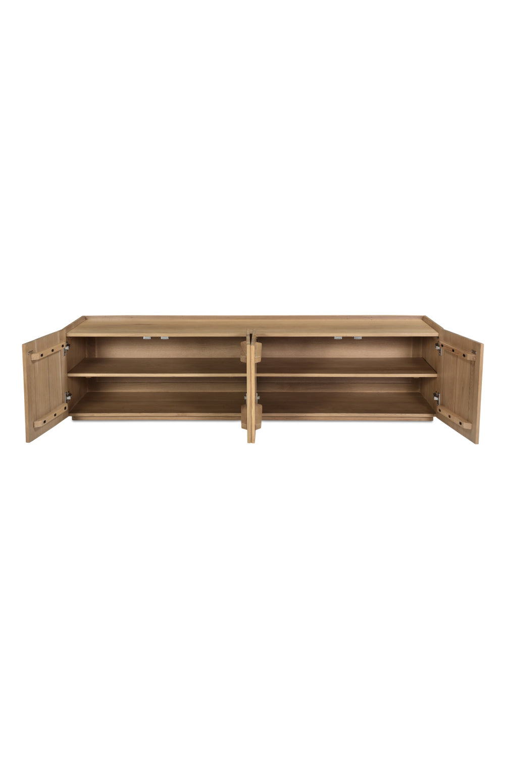 Modern European furniture - Natural Oak 4-Door Media Cabinet - www.oroa.com