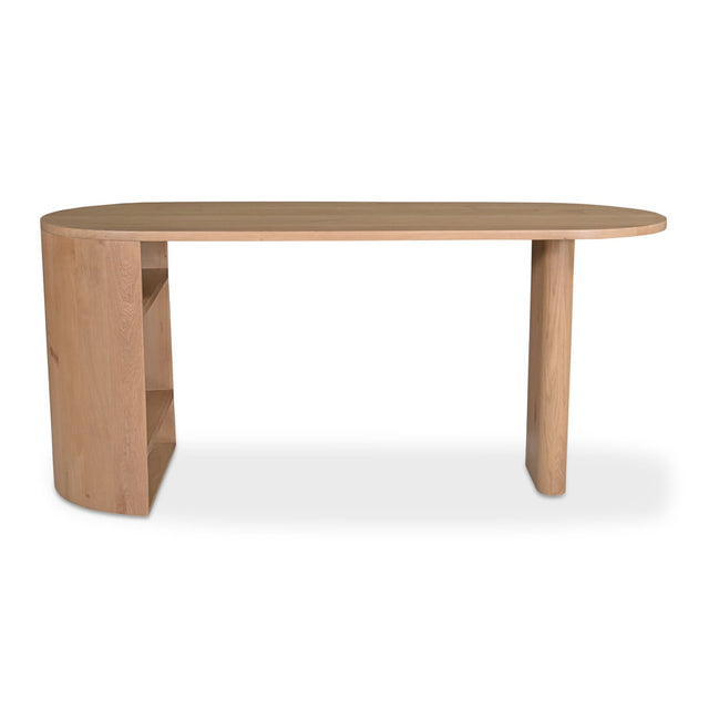 Modern European furniture - Natural Oak 3-Open Shelf Desk - www.oroa.com