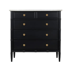 Modern European furniture - Black 5-Drawer Chest - www.oroa.com