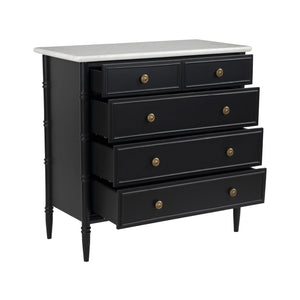 Modern European furniture - Black 5-Drawer Chest - www.oroa.com
