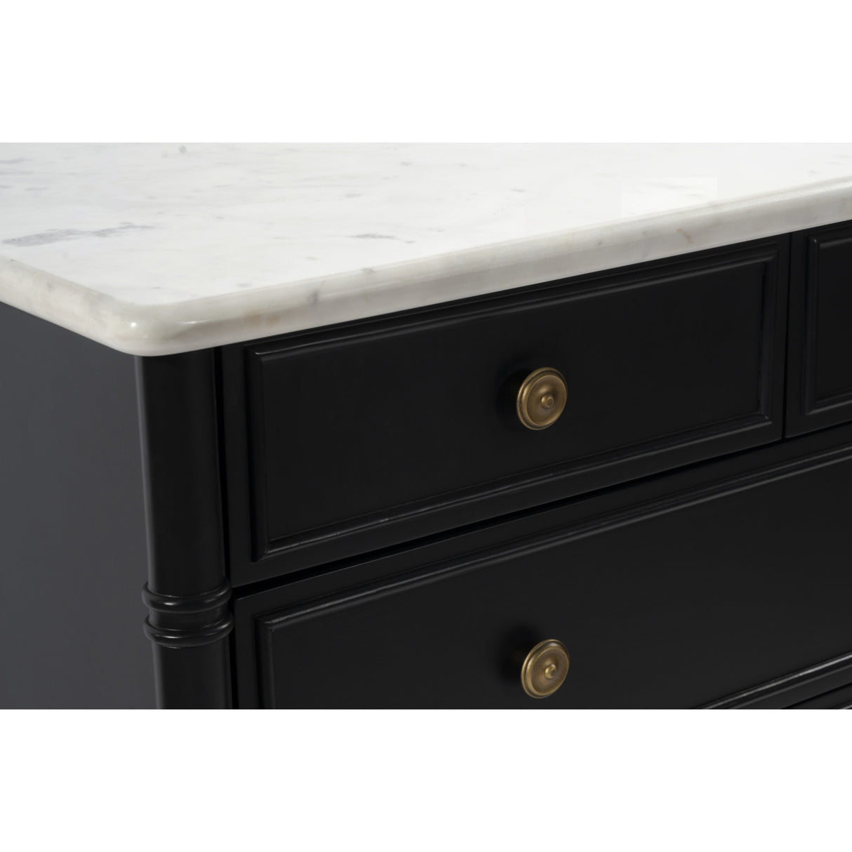 Modern European furniture - Black 5-Drawer Chest - www.oroa.com