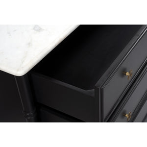 Modern European furniture - Black 6-Drawer Chest - www.oroa.com