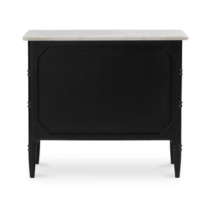 Modern European furniture - Black 3-Drawer Nightstand - www.oroa.com
