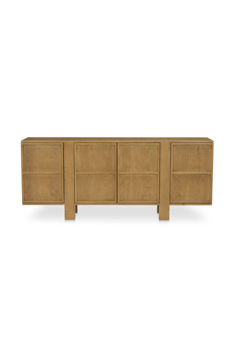 Modern European furniture - Japandi Oak 4-Door Sideboard - www.oroa.com