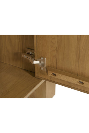   Modern European furniture - Japandi Oak 4-Door Sideboard - www.oroa.com | Oroa.com